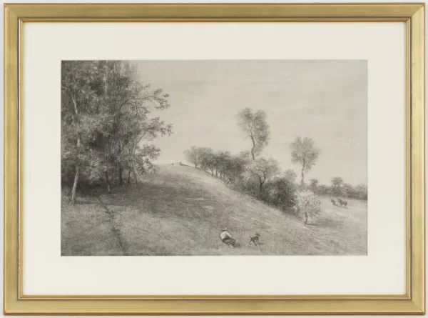 Joseph Marius Agassis — Paysage de campagne animé