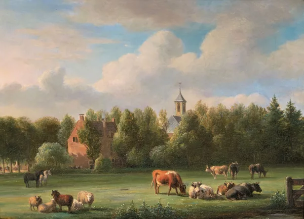 Jan van Ravenswaay — Weidende Kühe mit Schafen und Pferden