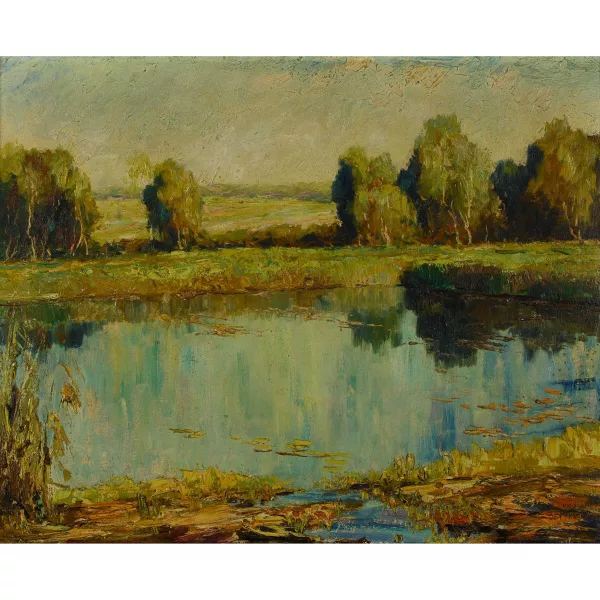 Otto Pippel — Paysage estival avec étang