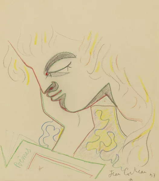 Jean Cocteau — Gedichte lesende Frau