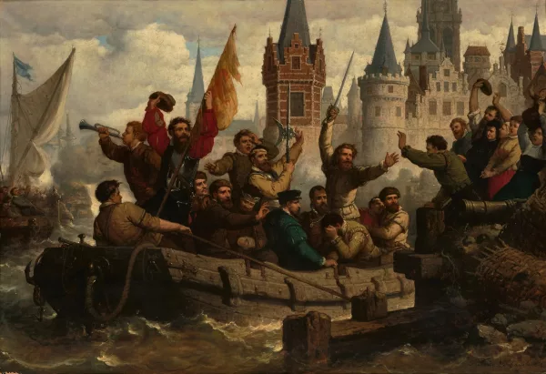 Hendrik Frans Schaefels — Rückkehr der Krieger nach der Belagerung von Antwerpen 1571