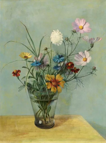 Herbert Böttger — Blumenstillleben in Glasvase