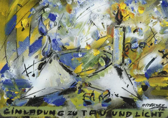 Christian Ludwig Attersee — Einladung zu Tau und Licht, 1992