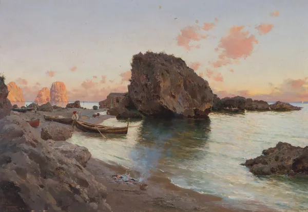 Augusto Lovatti — Küstenlandschaft bei Capri