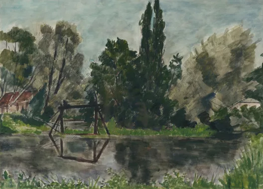 André Dunoyer de Segonzac — Le Moulin de Quinte Joie sur le Morin, um 1935