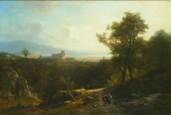 Rudolf Poeppel — Veduta presso Bregenz sul lago di Costanza