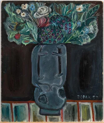 Cihat Burak — Blumen in Vase, 1955