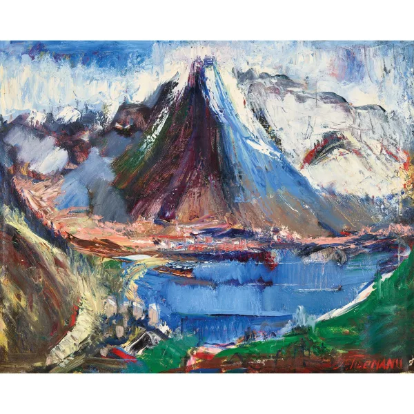 Jānis Tīdemanis — Expressive Bergseelandschaft.