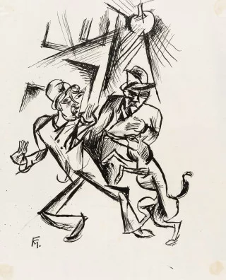 Conrad Felixmüller — Deux hommes, vers 1919