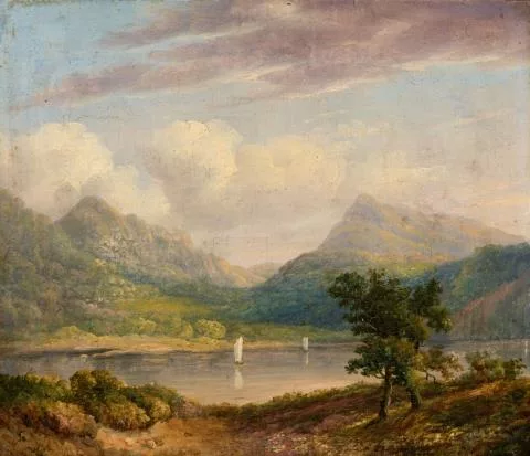 Johann Georg von Dillis — Paysage de montagne avec un lac