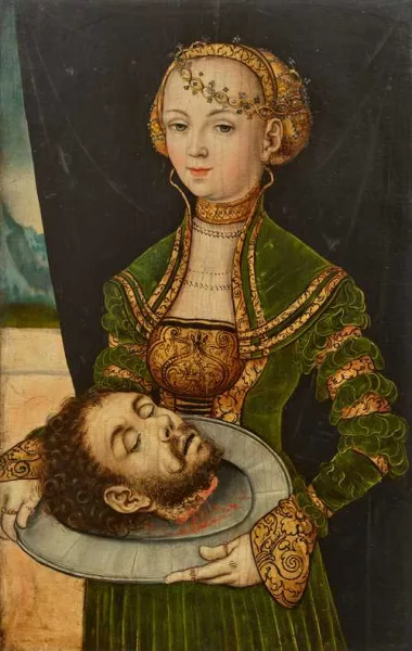 Master IW — Salome with the head of Saint John the Baptist.
