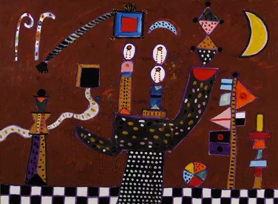 Alan Davie — Lovers Dreamboat No.6, 1972