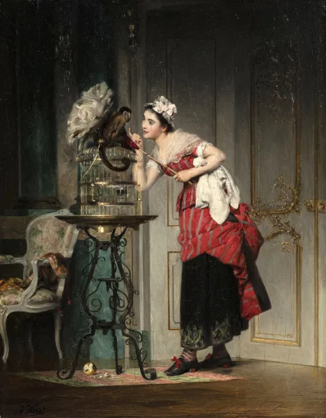 Adolf Weisz — "Jeune femme flattant un singe"