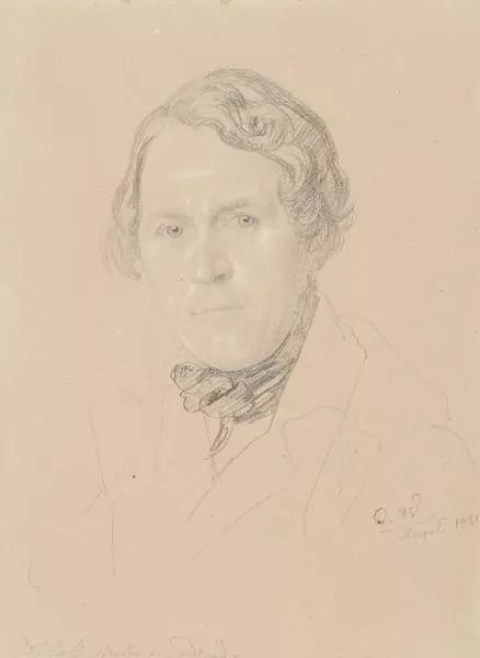 Ferdinand Georg Waldmüller — Porträt des Landschaftsmalers Karl Wilhelm Götzloff (1803-1866)
