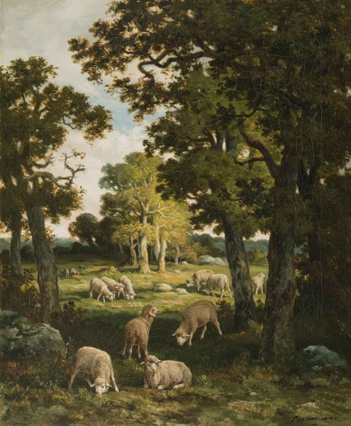 Charles Ferdinand Ceramano — Weidende Schafe