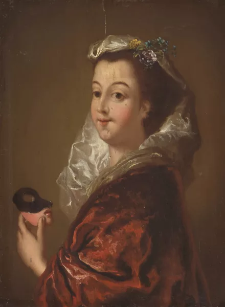 Pietro Rotari — Kopie Bildnis eines Mädchens mit Maske