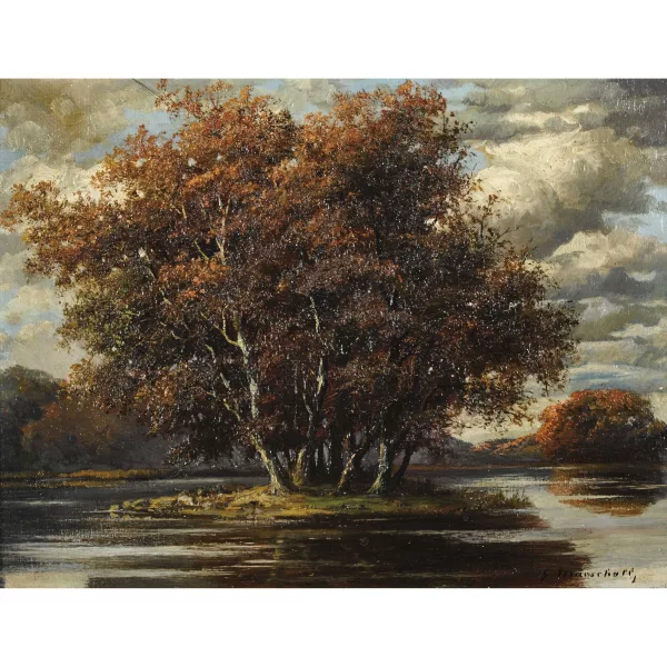 Georg Marschall — Herbstliche Seelandschaft.