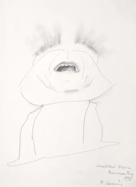 Maria Lassnig — Rosenmontag Schwefelbad Heviz, 1992