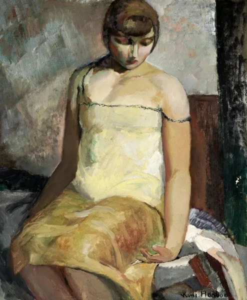 René Harboe — Femme assise