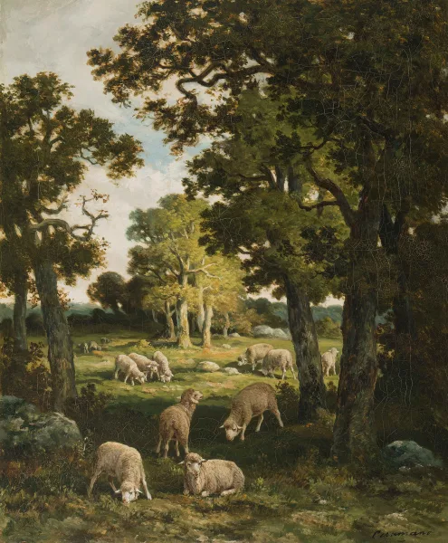Charles Ferdinand Ceramano — Weidende Schafe