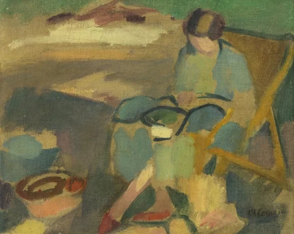 Charles Camoin — Femme lisant dans un transat