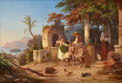 Carl Wilhelm Götzloff — Italienische Küste bei Massa Lubrense