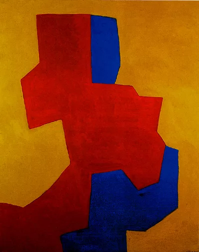Serge Poliakoff — Composition rouge, bleue et jaune, 1967