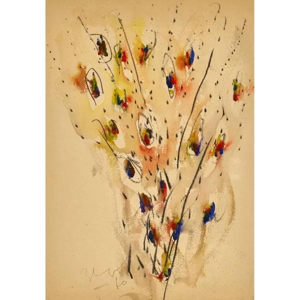 Anatoly Zverev — Composition aux branches fleuries.