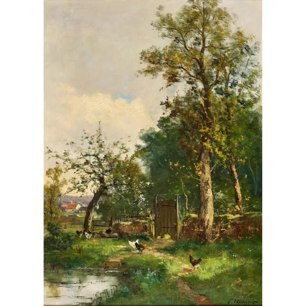 Edma Morisot — Hühnerleben auf dem Land.