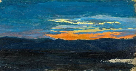 Carl Blechen — Landschaft mit Sonnenuntergang