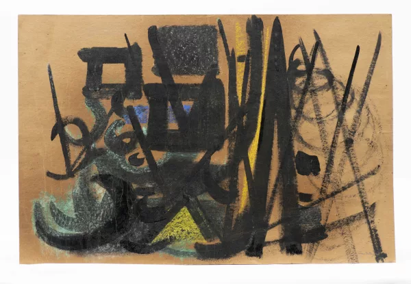 Hans Hartung — Hans HARTUNG (1904–1989), Abstrakte Komposition, Öl und Pastell