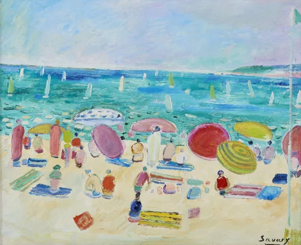 Robert Savary — Scène de plage