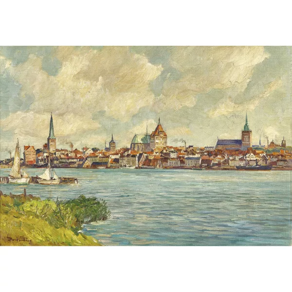Richard Blankenburg — "Rostock vom Gelsdorfer Ufer".