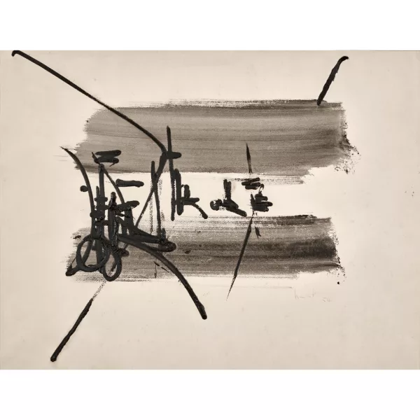 Georges Mathieu — Variation in Schwarz.