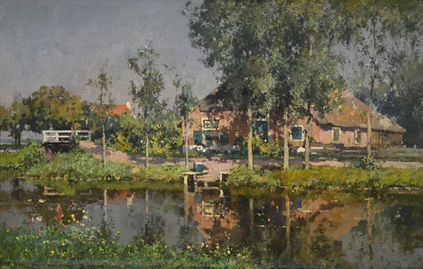 Cornelis Vreedenburgh — Ferme au bord de l'eau
