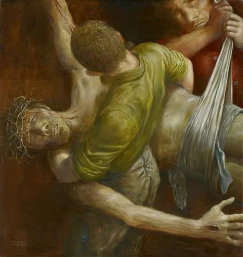 Volker Stelzmann — Ohne Titel (Kreuzabnahme)