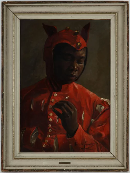 Casimir Lemaire — Casimir Lemaire (XIX), \\Bouffon\\, huile sur toile,