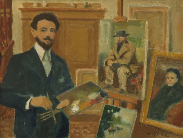 Augustin Grass-Mick — The painter Lempereur in his studio