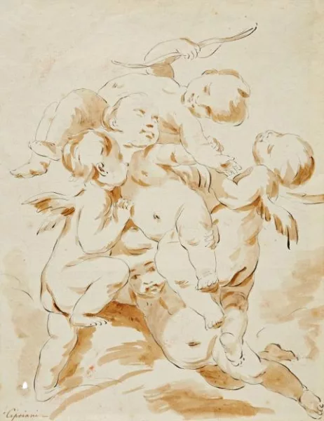 Giovanni Battista Cipriani — Schwebende Amoretten