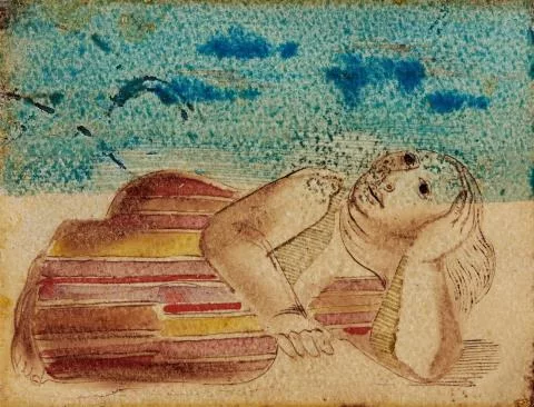 Jankel Adler — Ruhende mit aufgestütztem Arm