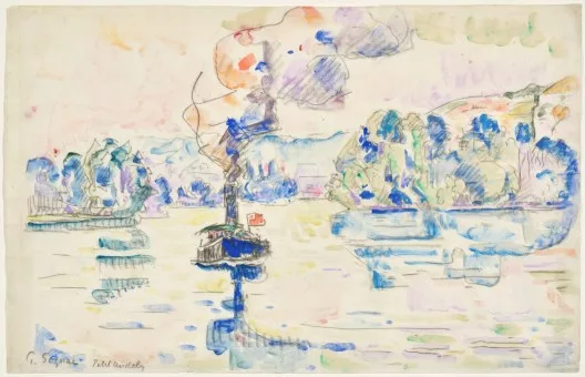 Paul Signac — La Seine au Petit-Andely, vers 1920