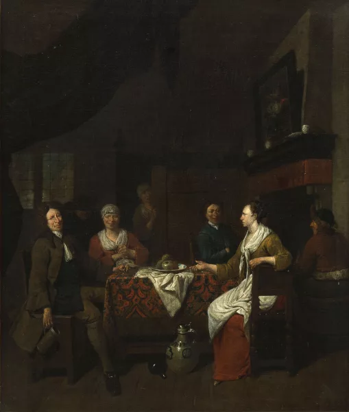 Jan Baptist Lambrechts — Gesellschaft am Tisch