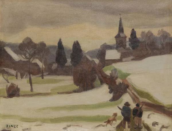 Jules-Émile Zingg — Chasseurs en hiver