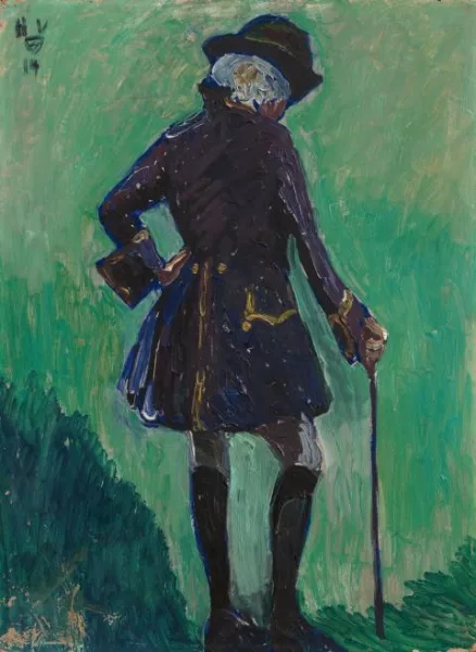 Heinrich Vogeler — Rokokofigur. Wandmalerei im Parkhaus VIII