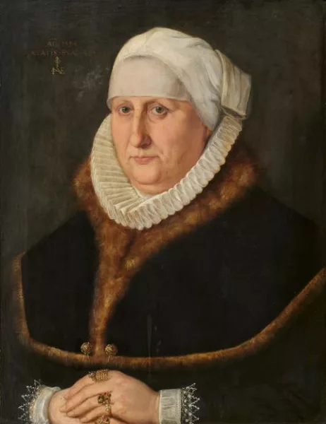 Joos van Winghe — Bildnis einer Frankfurter Patrizierin