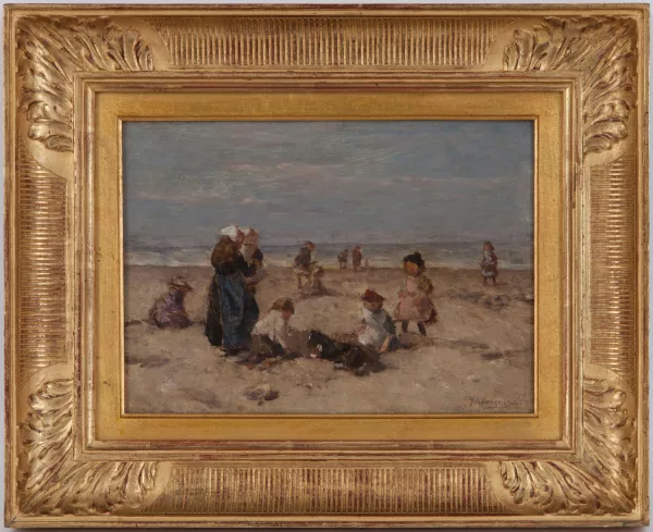 Johannes Evert Akkeringa — Enfants jouant sur la plage