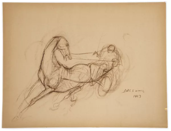 Sunil Das — Sunil DAS (1939-2015), Cavalier et son cheval