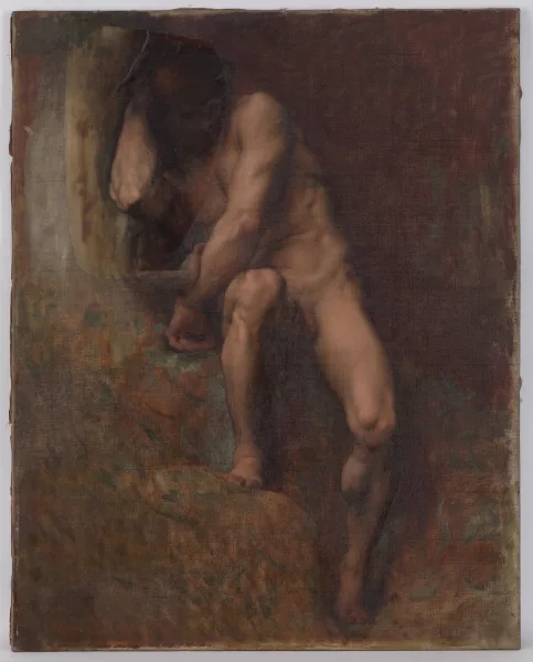 Alexandre Cabanel — Adam, étude pour luvre Adam et Eve chassés du paradis (1867),