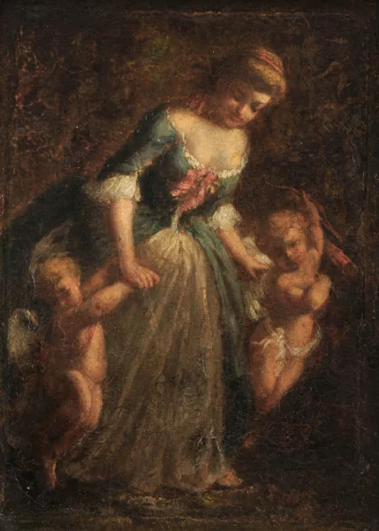 Narcisse Virgilio Díaz — Attributed to Narcisse Díaz de la Peña — Captive cupids