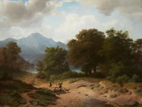 Wilhelm Bode — Weite Berglandschaft mit Hirten